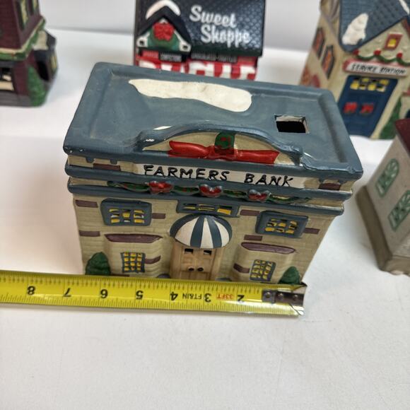 Vintage 1995 Collection Christmas Village (Lot Of 6) 6” Winter Snow Village - Picture 16 of 16